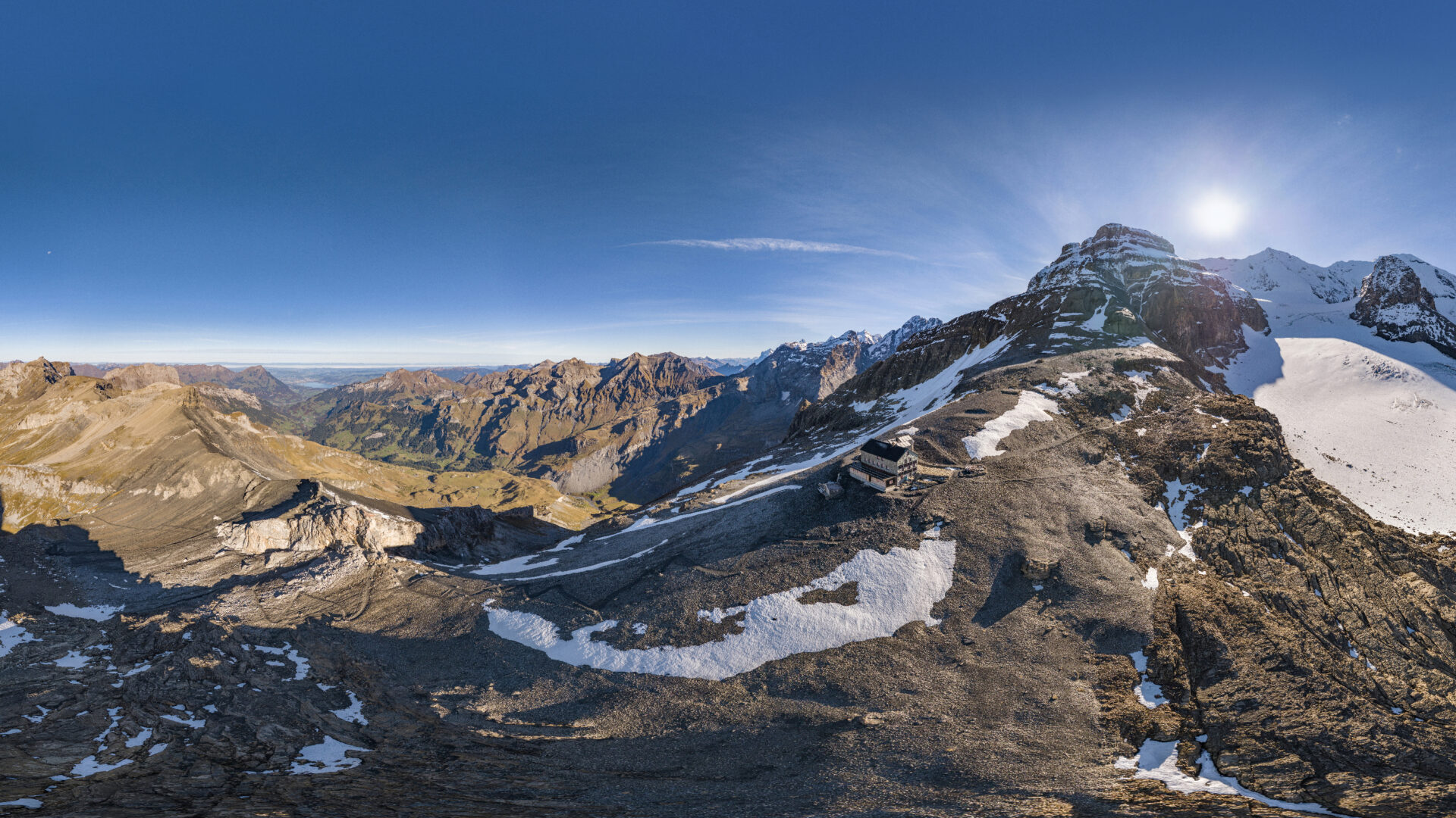 Panorama photo of the Blüemlisalp near Oeschinensee, Switzerland